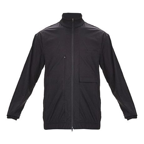 Men's Y-3 TRVL Stretch Jacket Stand Collar Casual Zipper Long Sleeves Black FS3351