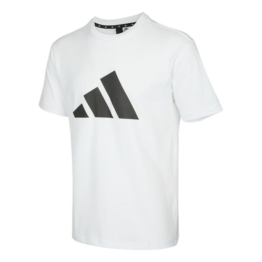 Men's adidas FI 3B Tee Athleisure Casual Sports Round Neck Short White T-Shirt H46558