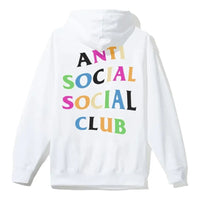 ANTI SOCIAL SOCIAL CLUB Rainbow Logo Hoodie 'White' ASSC-SS21-002