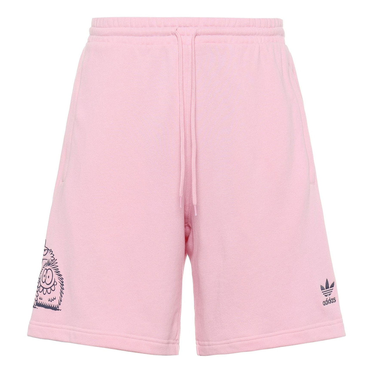 adidas originals Kevin Lyons Shr Solid Color Cartoon Pattern Athleisure Casual Sports Straight Shorts Pink HC7117