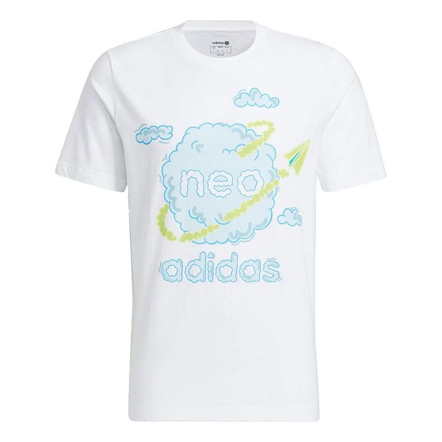 adidas Neo Graphic T-Shirts 'White' HS8853
