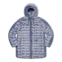 Supreme Faux Fur Hooded Coat 'Purple White' SUP-SS22-111