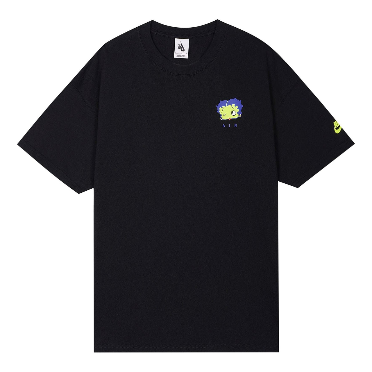 Men's Nike x Olivia kim Crossover Printing Round Neck Pullover Short Sleeve Black T-Shirt CT3093-010
