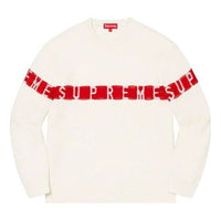 Supreme Inside Out Logo Sweater 'White Red' SUP-SS21-580