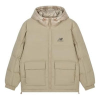 New Balance Warm Hooded Casual Down Jacket 'Beige' AMJ24358-TWD