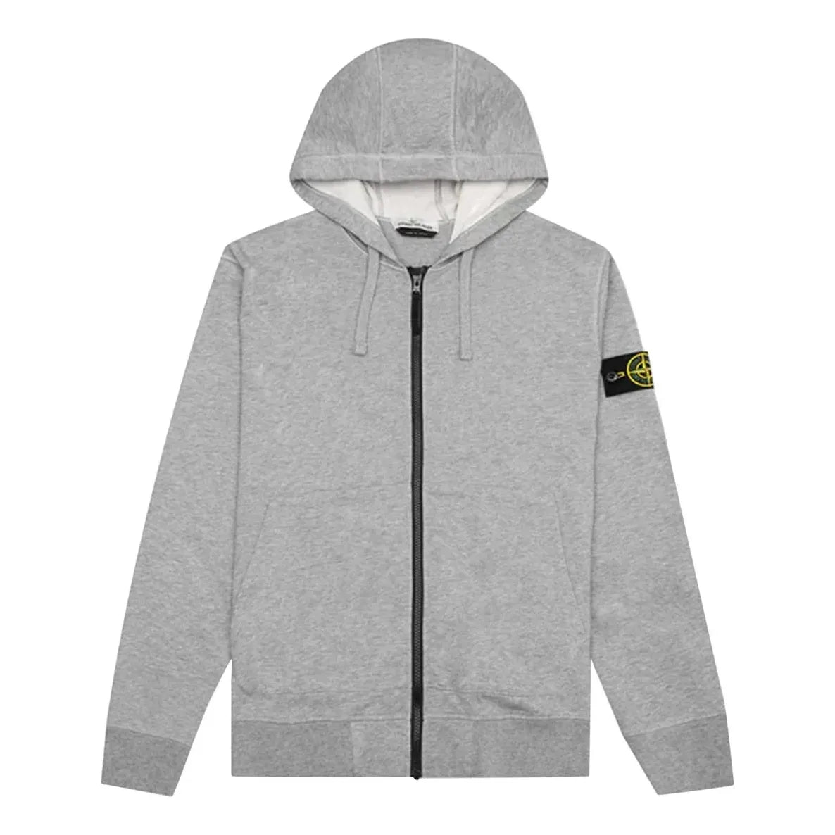 STONE ISLAND Hooded Track Jacket 'Melange Grey' 761564251-V0M64
