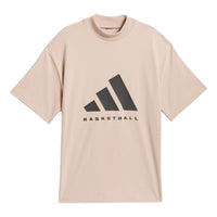 adidas Basketball T-Shirt 'Beige Black' IT4509