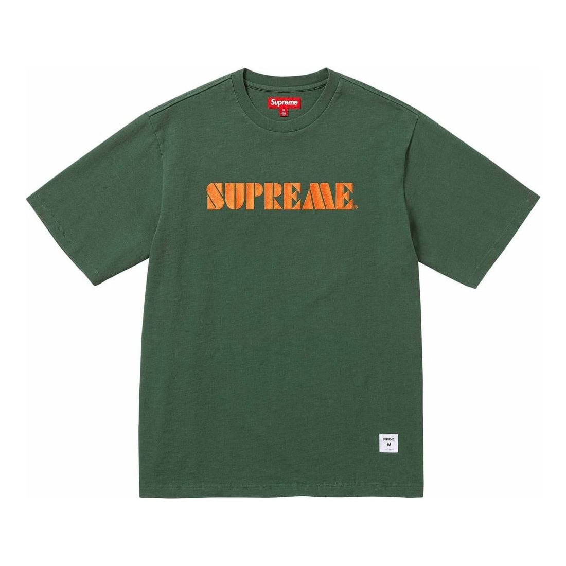 Supreme Stencil Embroidered S/S T-Shirt 'Green Yellow' SUP-SS24-227