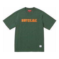 Supreme Stencil Embroidered S/S T-Shirt 'Green Yellow' SUP-SS24-227