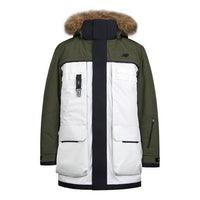 New Balance Winter Down Snow Parka Jacket 'White Green Black' NP94N011-KH