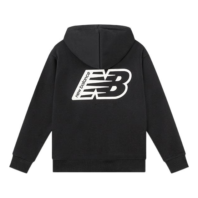 New Balance Classic Casual Logo Print Hoodie 'Black White' AMT23511-BK
