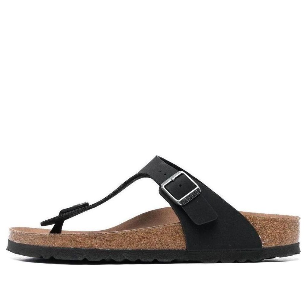 Birkenstock Gizeh Vegan Birko-Flor Birkibuc Narrow Fit Sandals 'Black' 1020487