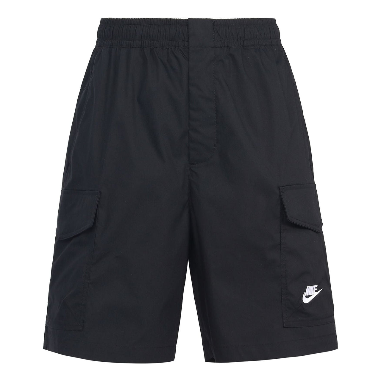 Nike Sportswear Sport Essentials Solid Color Logo Embroidered Big Pocket Straight Shorts Black DM6834-010