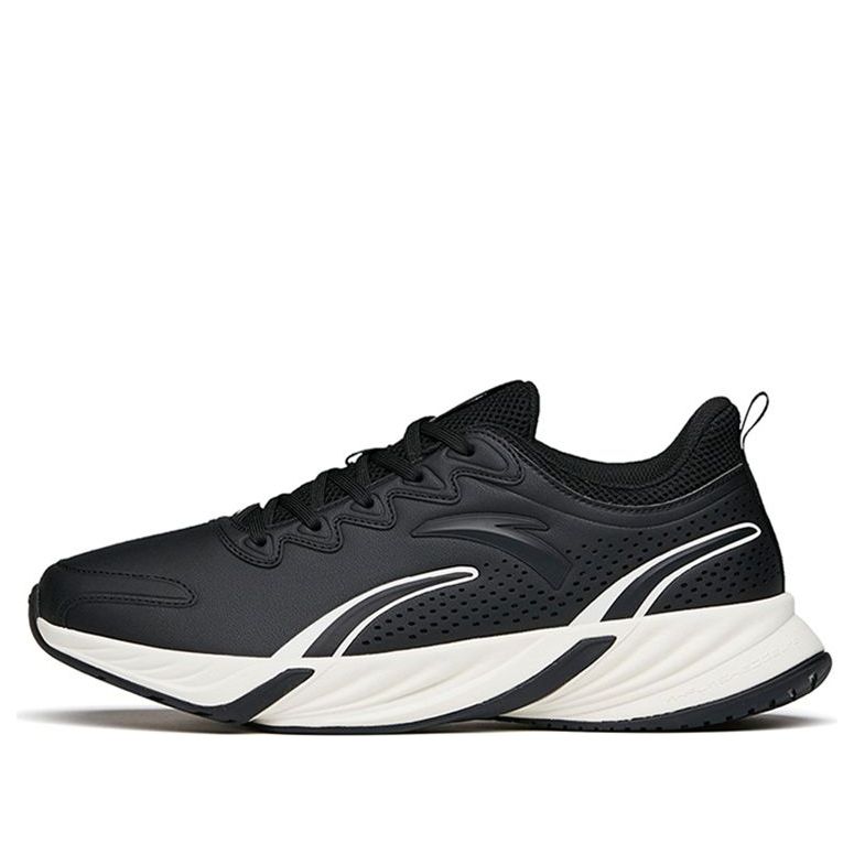ANTA Running Series Sneakers Leather 'Midnight Black' 112145523-7