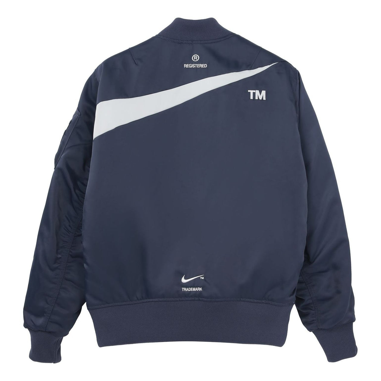 Men's Nike Sportswear Swoosh Therma-FIT Contrasting Colors Large Logo Reversible Loose Aviator Padded Jacket Blue DD6056-437