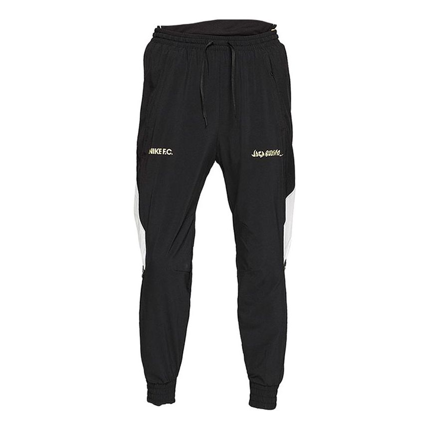 Men's Nike Contrast Color Stitching Bundle Feet Sports Pants/Trousers/Joggers Black CZ1002-010