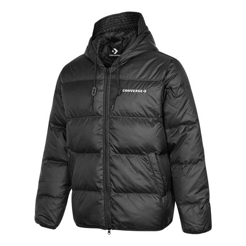Converse Downfilled Hooded Jacket 'Black' 10021981-A01
