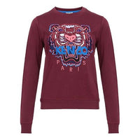 (WMNS) KENZO Tiger Head Pattern Long Sleeves Pullover Hoodie Red F962SW7054XA-23