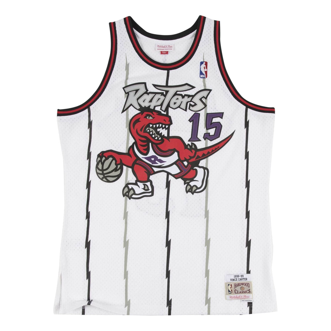 Mitchell & Ness x NBA Toronto Raptors 1998-99 Home Swingman Jersey 'Vince Carter 15' SMJYGS18213-TRAWHIT98VCA