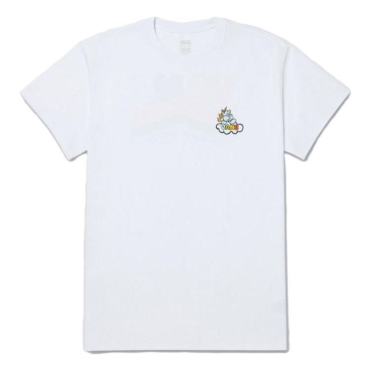 (WMNS) Vans Unicorn Lake Rainbow T-shirt 'White' VN000C0SWHT