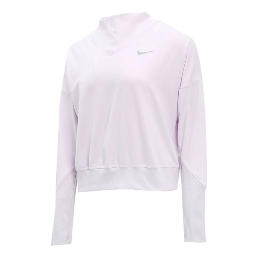 (WMNS) Nike Running Training Pullover Sports Long Sleeves Pink Red T-Shirt DA1057-573