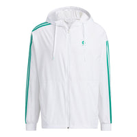 adidas Neo Essentials Windbreaker Jackets 'White Green' IA4963
