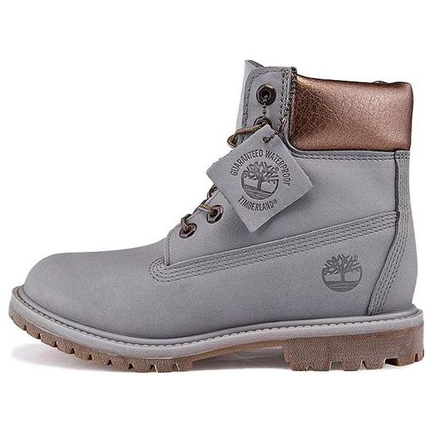 (WMNS) Timberland 6-Inch Premium Waterproof Boots 'Steeple Grey Waterbuck Gunmetal Metallic Collar' A1BK7