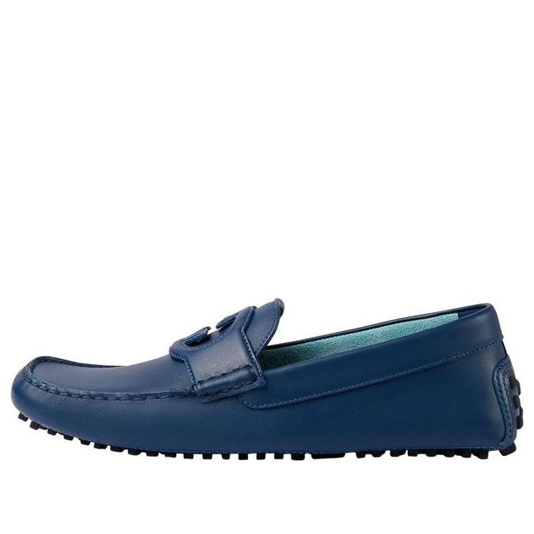 Gucci Interlocking G Leather Driver Shoes 'Blue' 730148-1XH60-4236