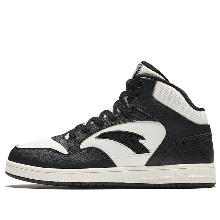 (WMNS) ANTA High Top Skateboarding Shoes 'Black White' 922348087-4