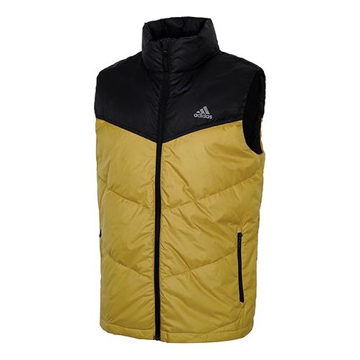 adidas Down Padded Vest Jacket 'Yellow Black' H20778