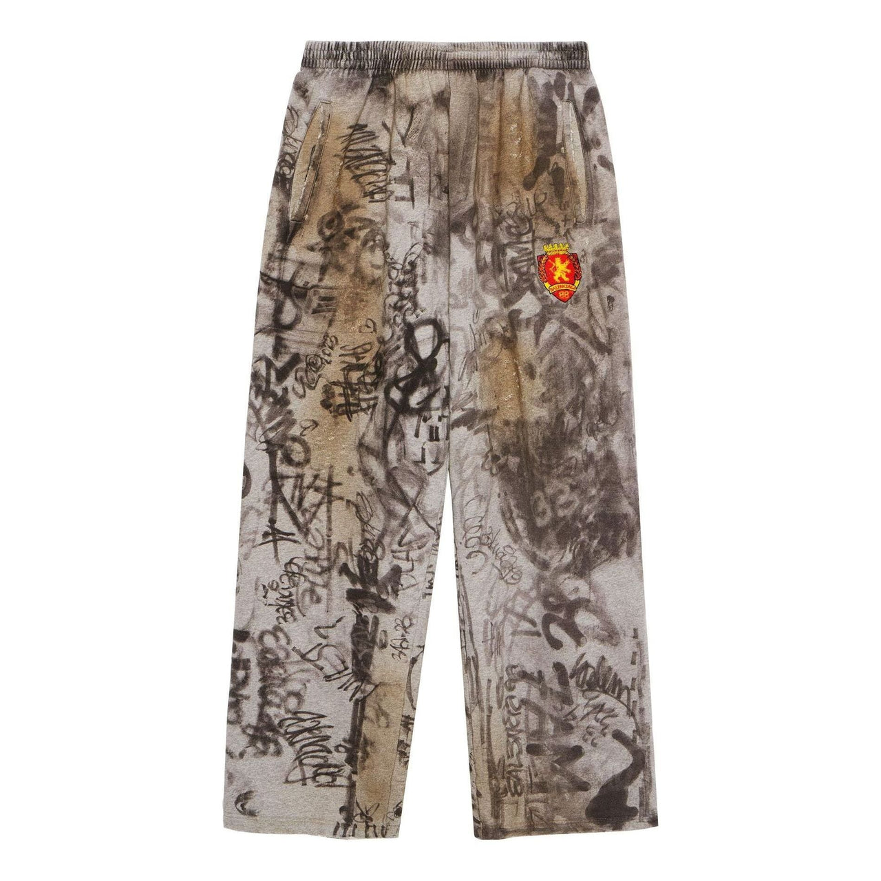Balenciaga Skater Graffiti Baggy Sweatpants 'Heather Grey' 740028TOVA81300