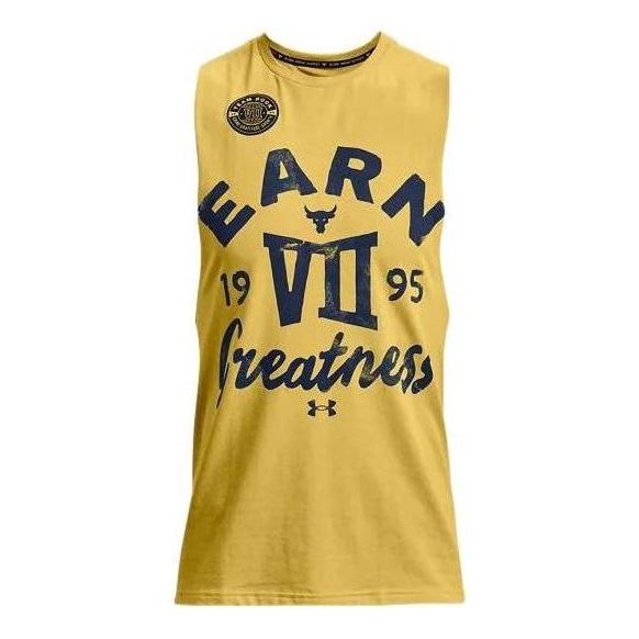 Under Armour Project Rock Earn Greatness Tank 'Yellow' 1370478-760