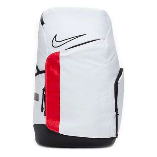 Nike Elite Pro Large Capacity Basketball schoolbag backpack White Black BA6164-100
