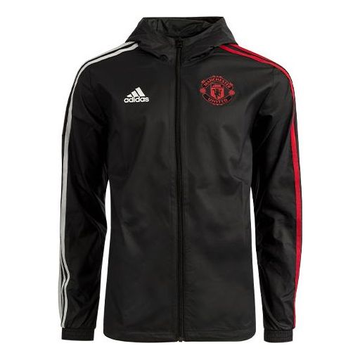 adidas Manchester United Soccer/Football Sports Jacket Black GD9007