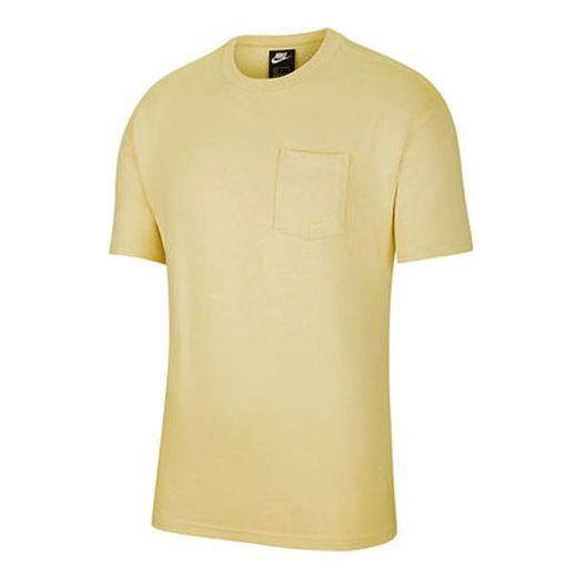 Nike Sportswear Men's Crew Neck Short Sleeved Yellow DD0500-777