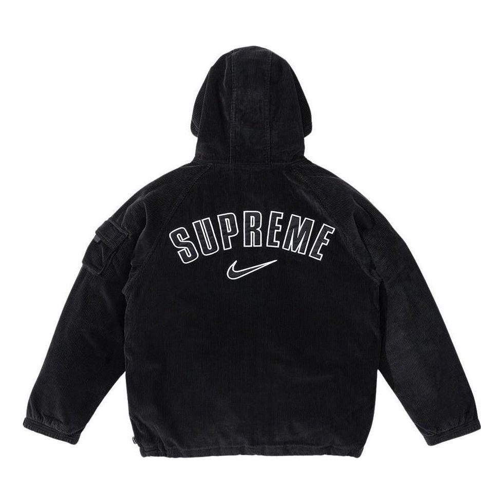 Supreme x Nike Arc Corduroy Hooded Jacket 'Black White' SUP-SS22-823