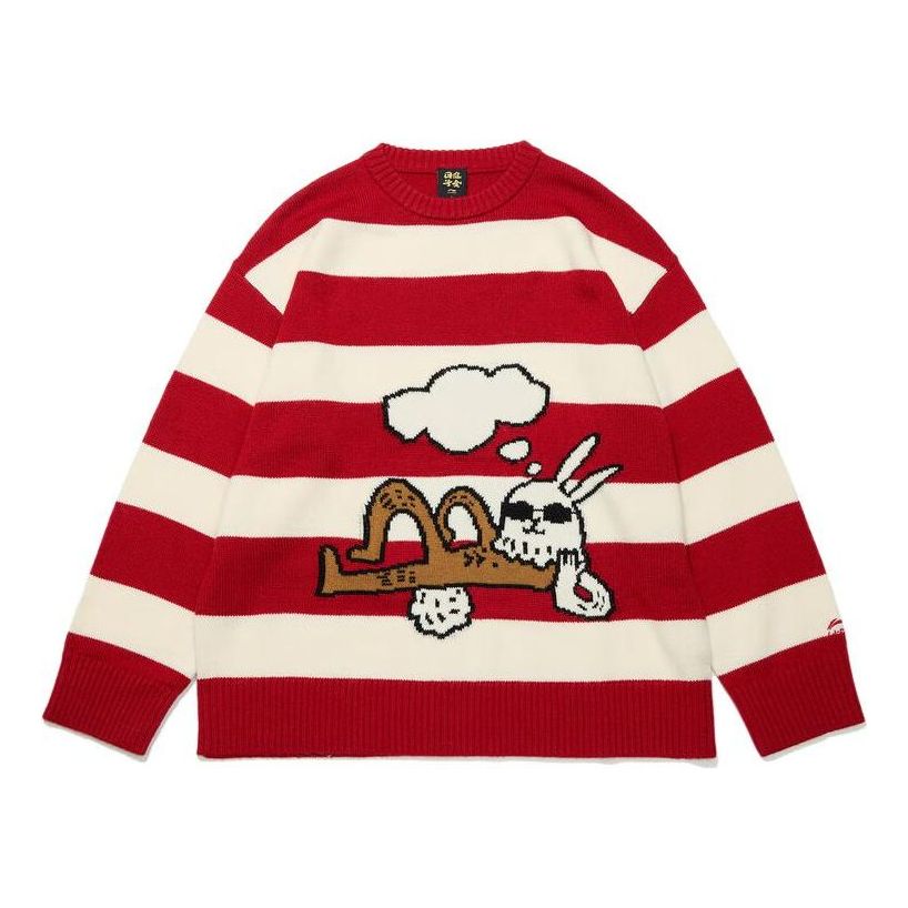 Li-Ning Rijindoujin Cartoon Graphic Sweater 'Red' AMBT009-1