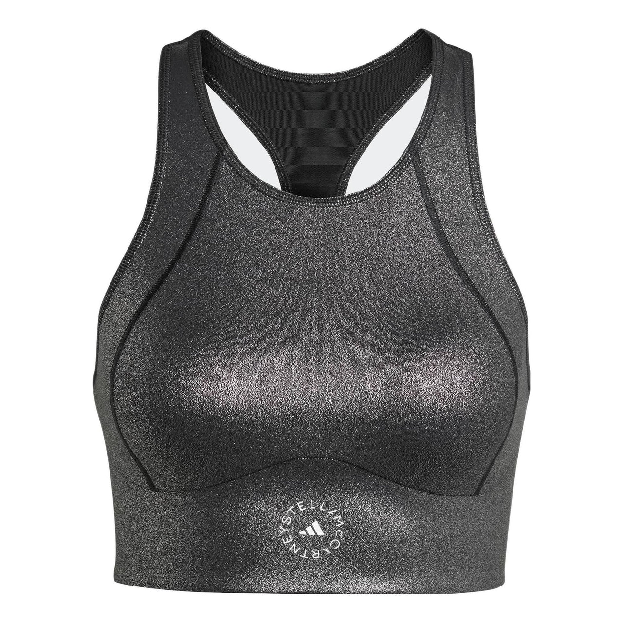(WMNS) adidas by Stella McCartney Shiny Training Crop Top 'Black' HG6880