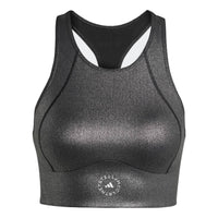(WMNS) adidas by Stella McCartney Shiny Training Crop Top 'Black' HG6880
