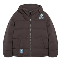 Li-Ning BadFive Changan Boy Graphic Hooded Down Jacket 'Brown' AYMS343-3