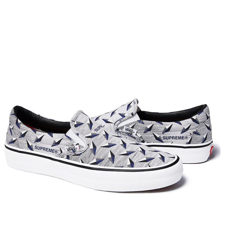 Vans Supreme x Classic Slip-On Pro 'Diamond Plate White' VN0A347VTEF