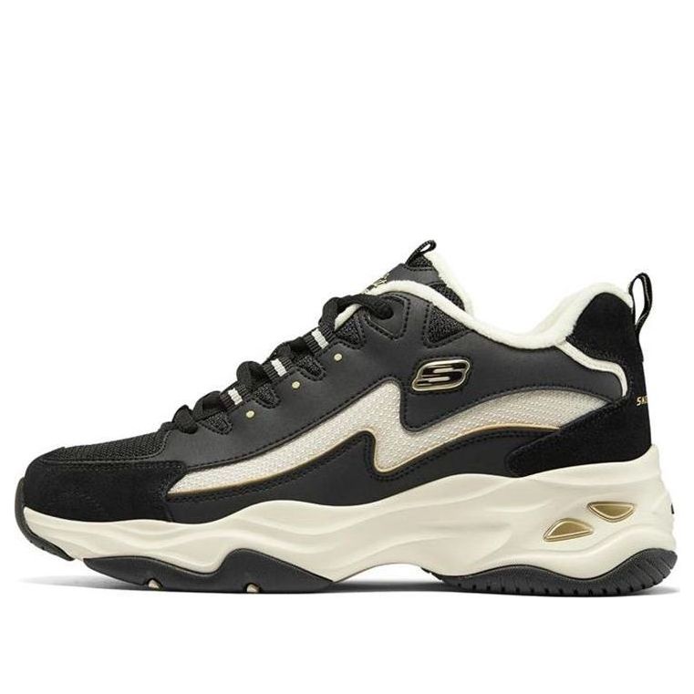 (WMNS) Skechers DLites 4.0 'Black Gold' 896044-BKGD