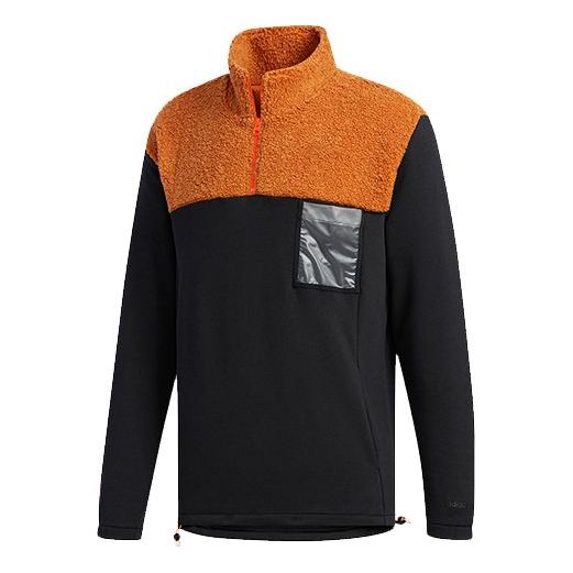 adidas neo x POKEMON Crossover Half Zipper Splicing Pullover Black FU3916