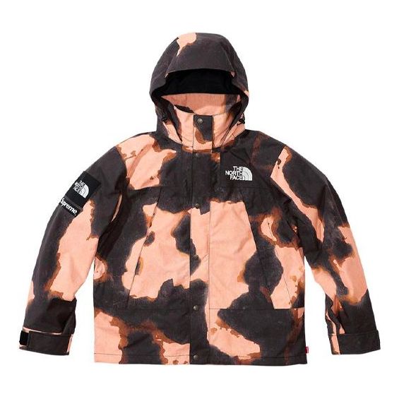 Supreme x The North Face Bleached Denim Print Mountain Jacket 'Beige Black' SUP-FW21-367