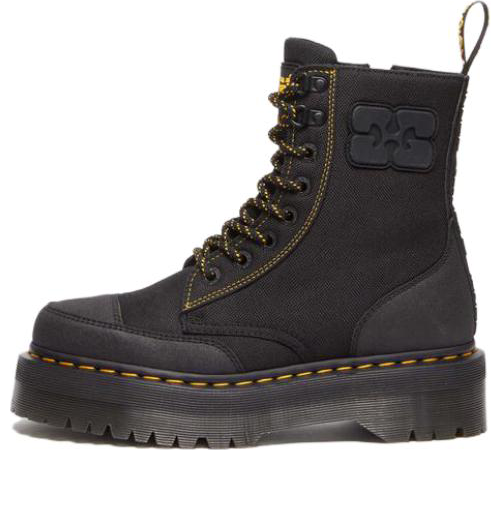 Dr.Martens x Ganni Jadon Nylon Platform Boots 'Black' 31794001