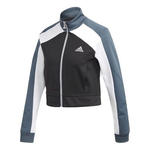 (WMNS) adidas Tracktop Sports Short Jacket Colorblock GG6719
