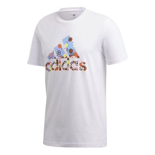 adidas Pattern Logo Short Sleeve White FN1746