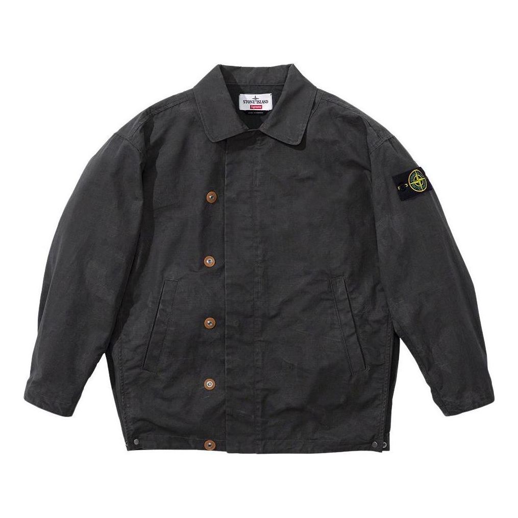 Supreme x Stone Islacnd Reactive Ice Camo Ripstop Jacket 'Black' SUP-SS22-719