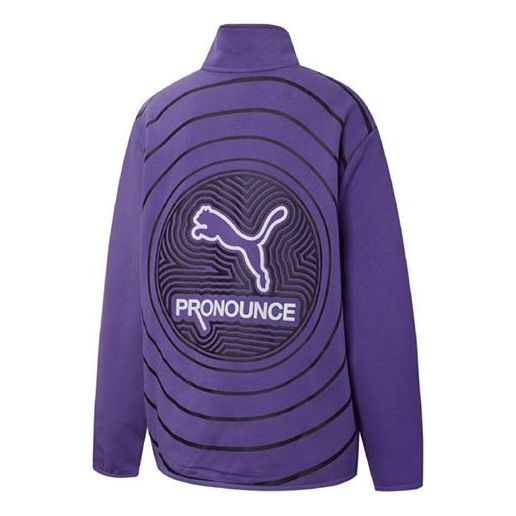 (WMNS) PUMA x PRONOUNCE Half-zip Logo SweatshirtPurple 534040-74