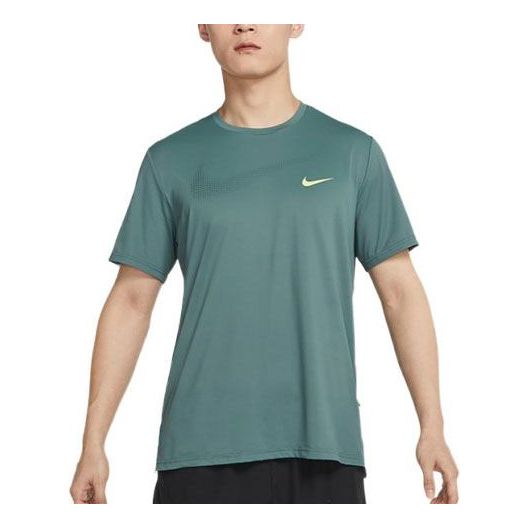 Nike Pro Dri-FIT Logo Printing Round Neck Pullover Short Sleeve Green DX6305-387